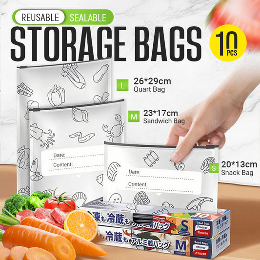 🍗Acquista 2 e ricevi 1 gratis + SALDI 50% DI SCONTO 🥦Sacchetti di conservazione sigillabili riutilizzabili in foglio di alluminio
