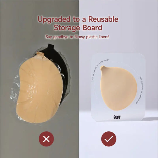Adhesive invisible gathering bras