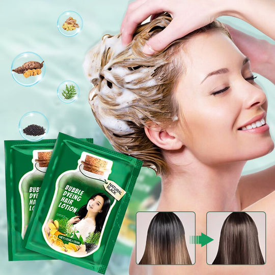 Shampoo colorante per capelli a bolle vegetale