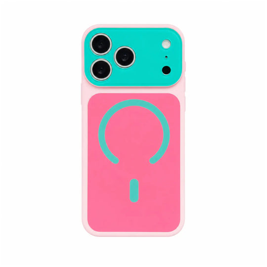 95K+ SOLD!Dopamine Color Block MagSafe Case – Ultra-Slim Matte Hard PC Cover for iPhone 17 Pro Max