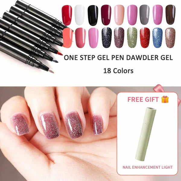 💅 Limited Time Buy 1 Get 1 Free ✨One Step Nail Gel Pen🎨Free handheld mini UV nail lamp💡