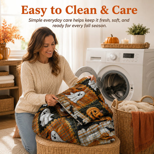 🏆Halloween Patchwork Flannel Blanket