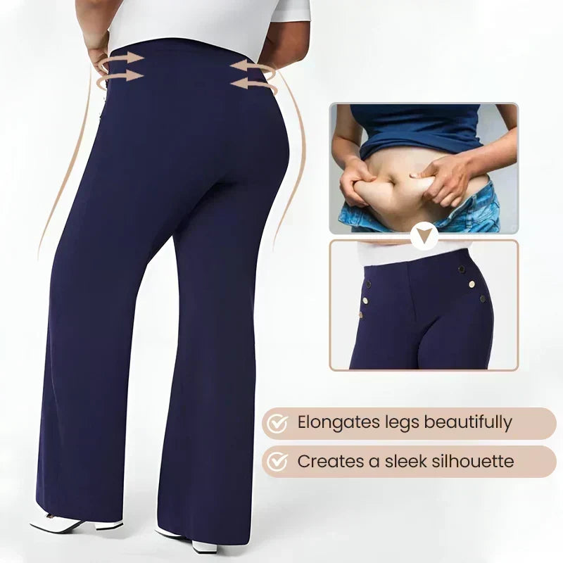 ✨ High-Waist Wide Leg Pants – Figure-Flattering, 3 Adjustable Lengths & Super Stretch 🏃‍♀️