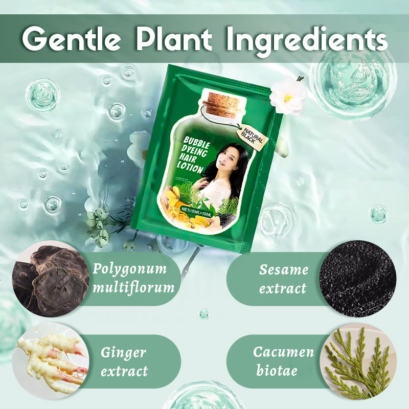 Shampoo colorante per capelli a bolle vegetale