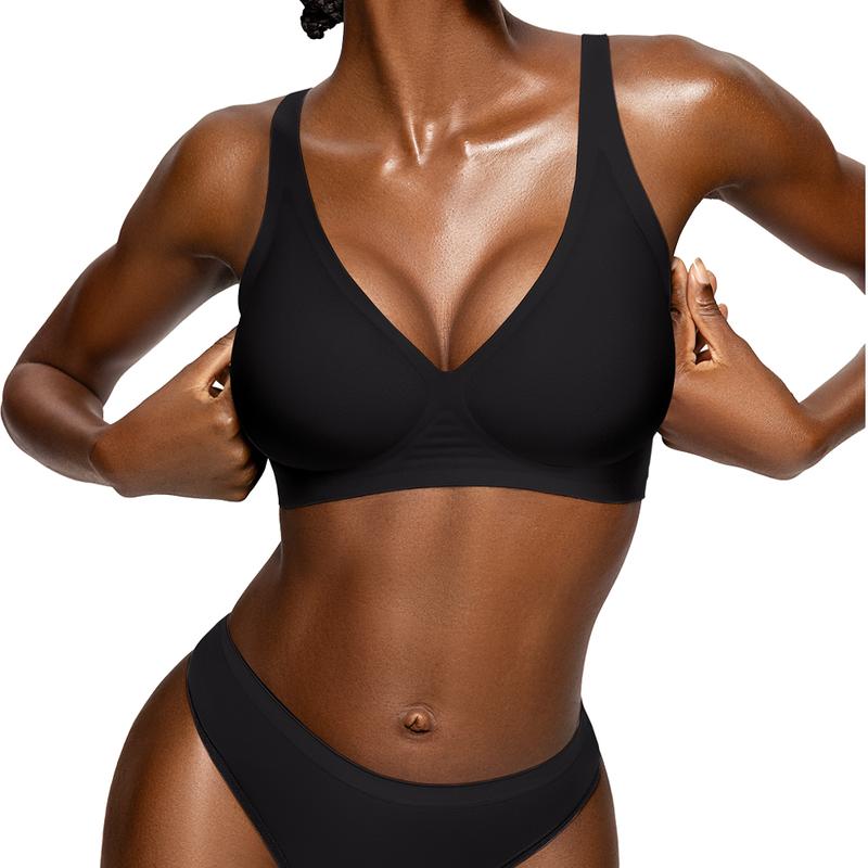 💜 DERNIER JOUR DE PROMOTION - 50 % DE RÉDUCTION💜Soutiens-gorge sans armatures confortables pour femmes, brassières push-up, soutiens-gorge sans coutures, soutiens-gorge à décolleté plongeant pour tous les jours