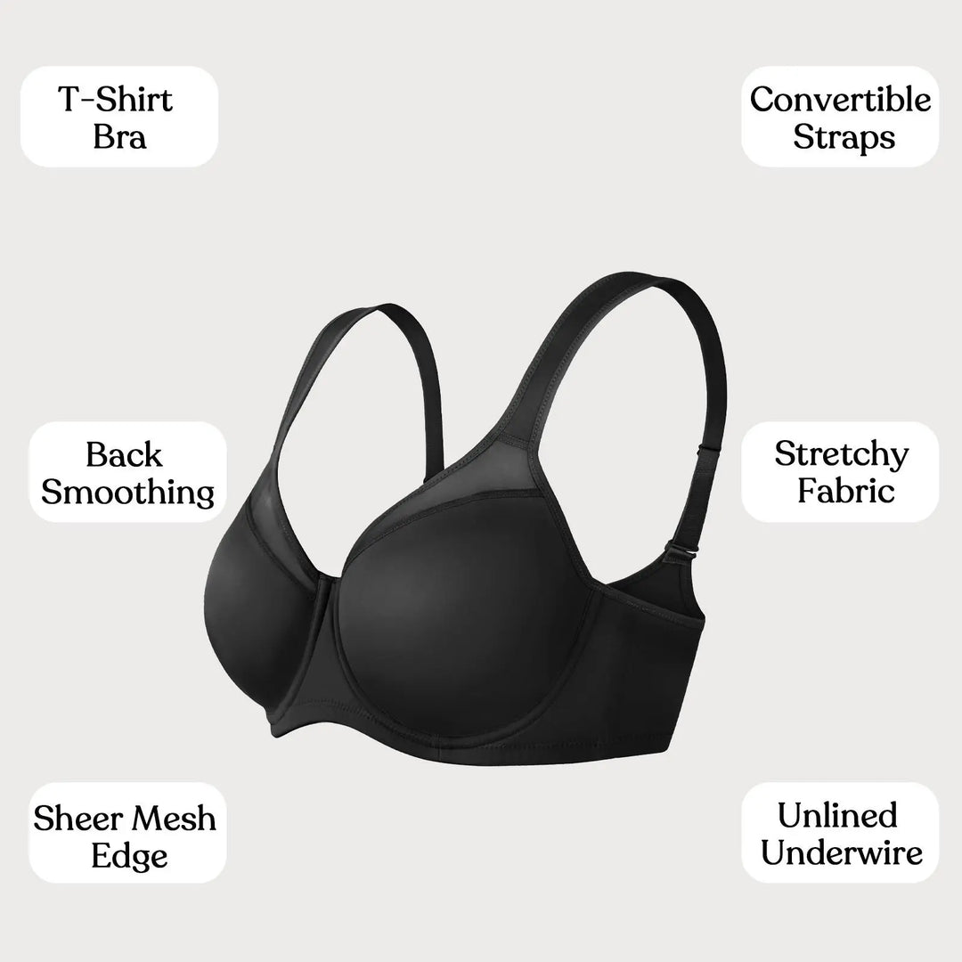 💐Women's Elegant Sheer Full Coverage Plus Size Bra