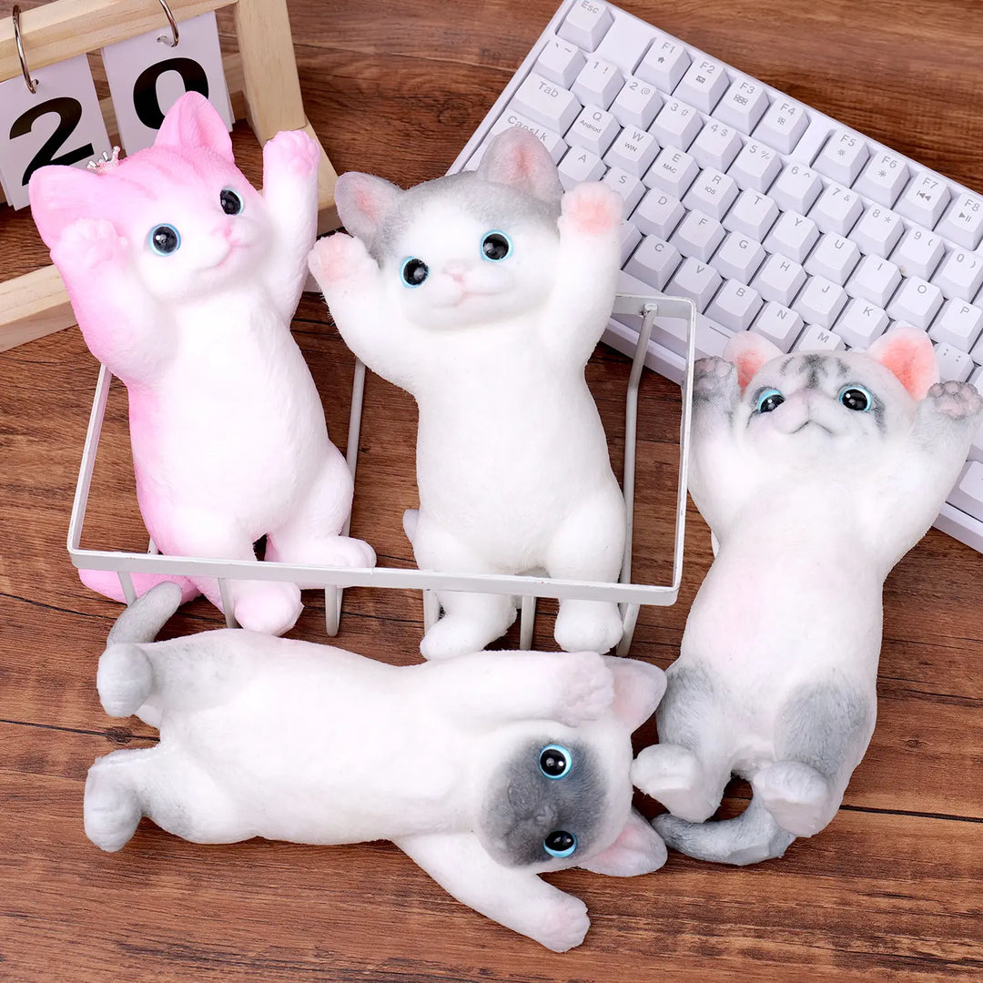🔥Soft and Cuddly Cat – Stress-Relief Squeezable Toy