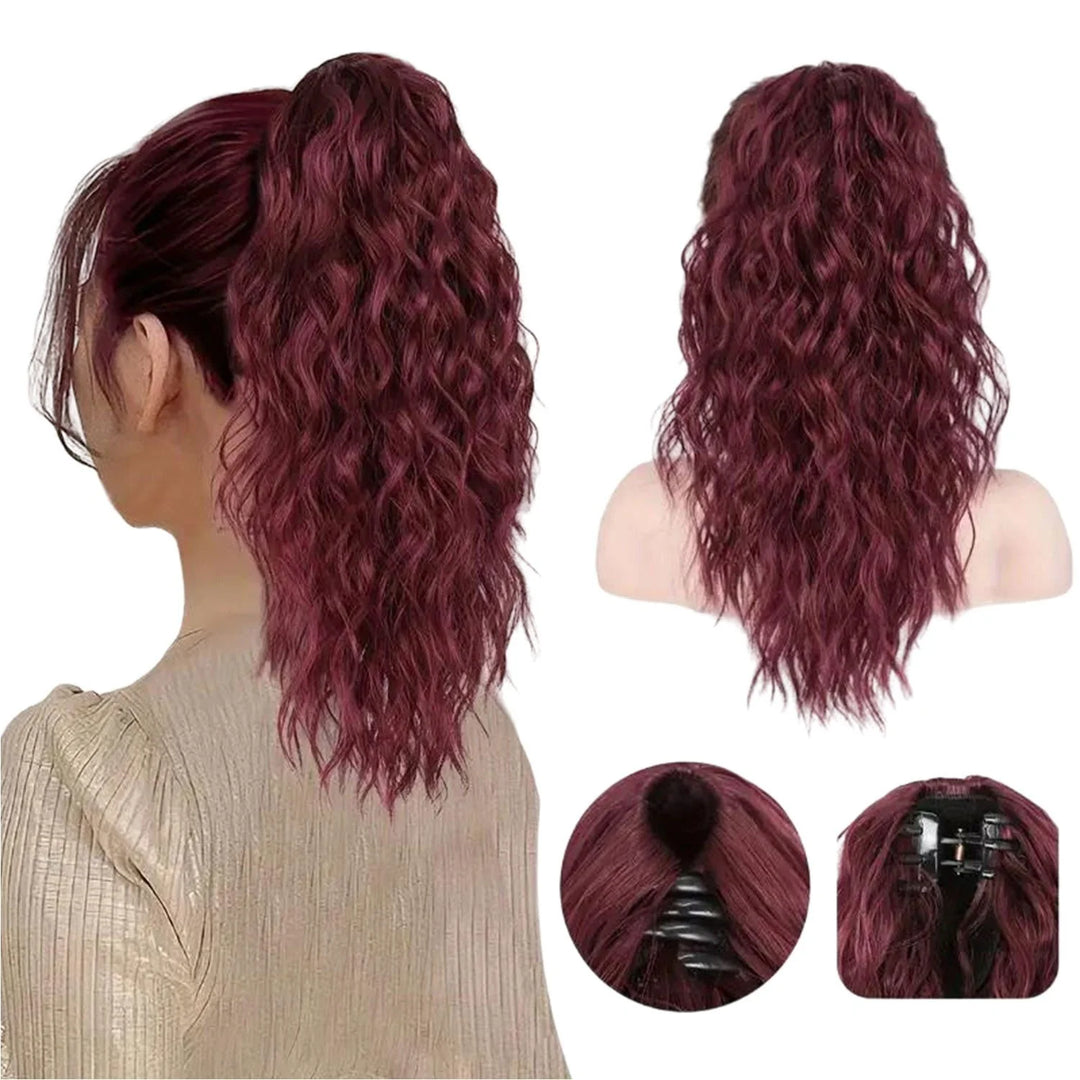 💜 LAST DAY PROMOTION - 50%OFF💜18 Inch Curly Wavy Frizzy Hair Extension with Ponytail