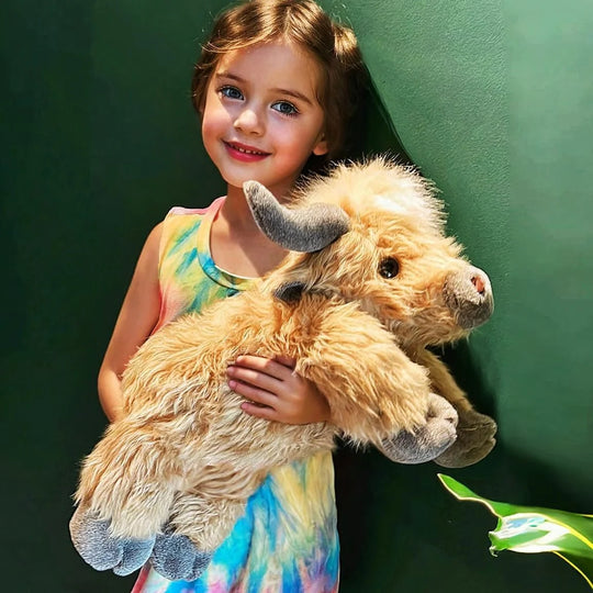 🎁Cute Cartoon Highland Cow Stuffed Toy