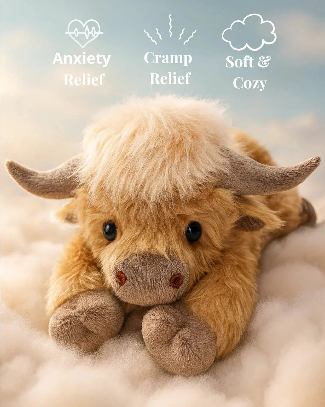 🎁Cute Cartoon Highland Cow Stuffed Toy