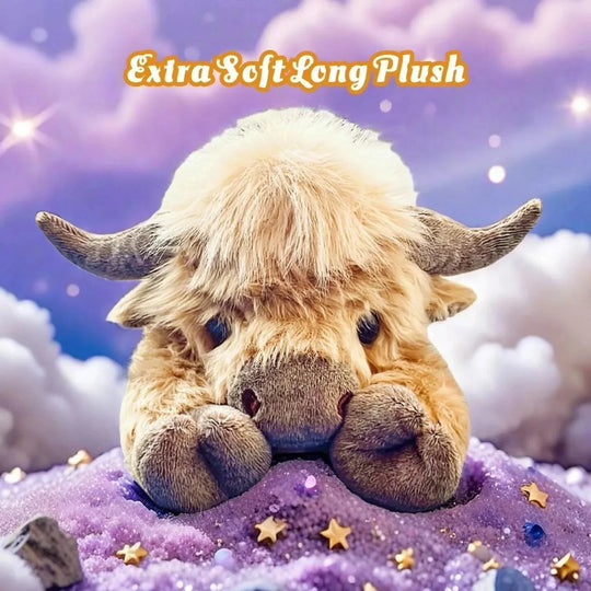 🎁Cute Cartoon Highland Cow Stuffed Toy