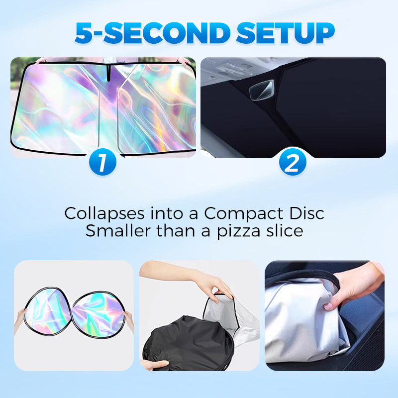 🌞 Sommersalg med 50 % rabatt 🌈Laser solskjerm til bilfrontrute