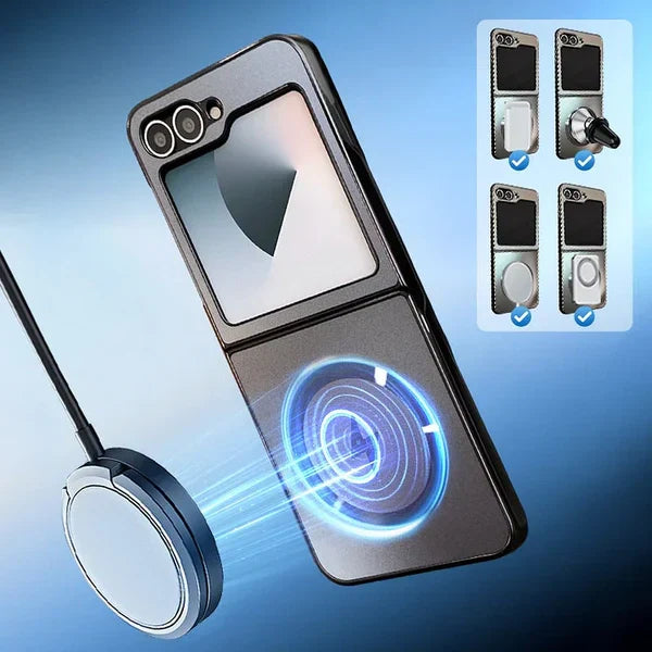 Electroplated Frosted Magnetic Cover for Samsung Galaxy Z Flip Series
