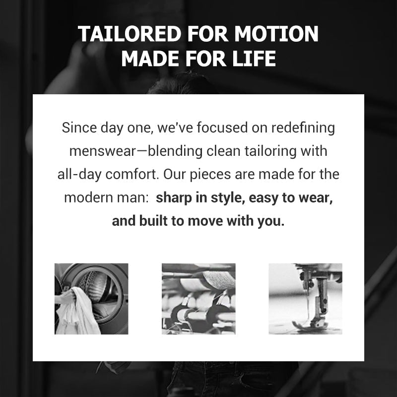 👖Men’s Casual Slim-Fit Solid Color Pants+Belt