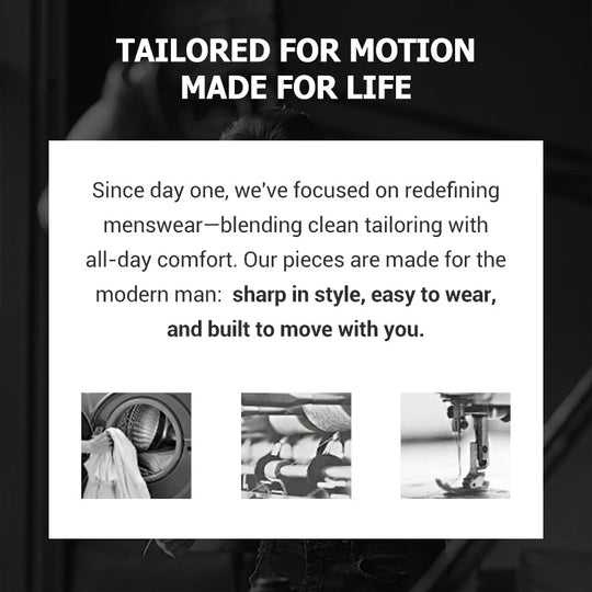 👖Men’s Casual Slim-Fit Solid Color Pants+Belt