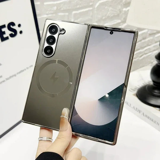 Electroplated Frosted Magnetic Cover for Samsung Galaxy Z Flip Series
