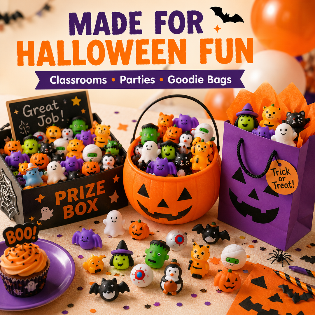 💥20 Pcs/Pack💥Halloween Mochi Squishy Toys – Cute Sensory Party Favors & Goodie Bag Fillers