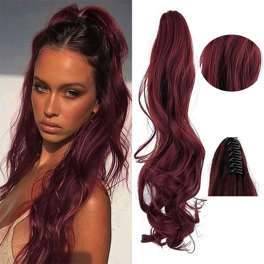 🎁Žhavý výprodej 50% sleva⏳Snové vlnité prodlužování vlasů s culíkem a sponami