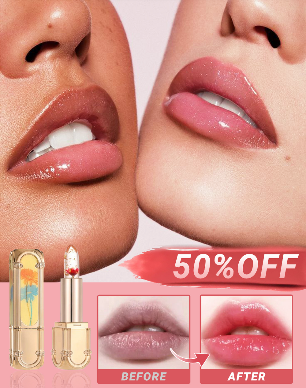 🎁Promoție de Ziua Mamei - 50% reducere🌸💄Ruj care schimbă culoarea florilor