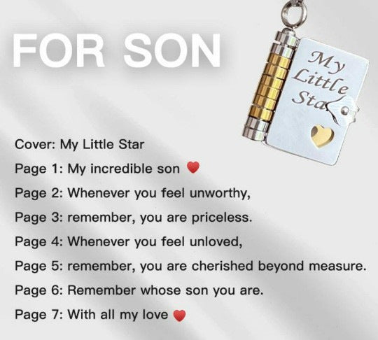 🎨 PROMOZIONE ULTIMO GIORNO - 50% DI SCONTO💜Collana con libro My Little Star per figlia, regalo di compleanno e laurea, gioielli d'amore