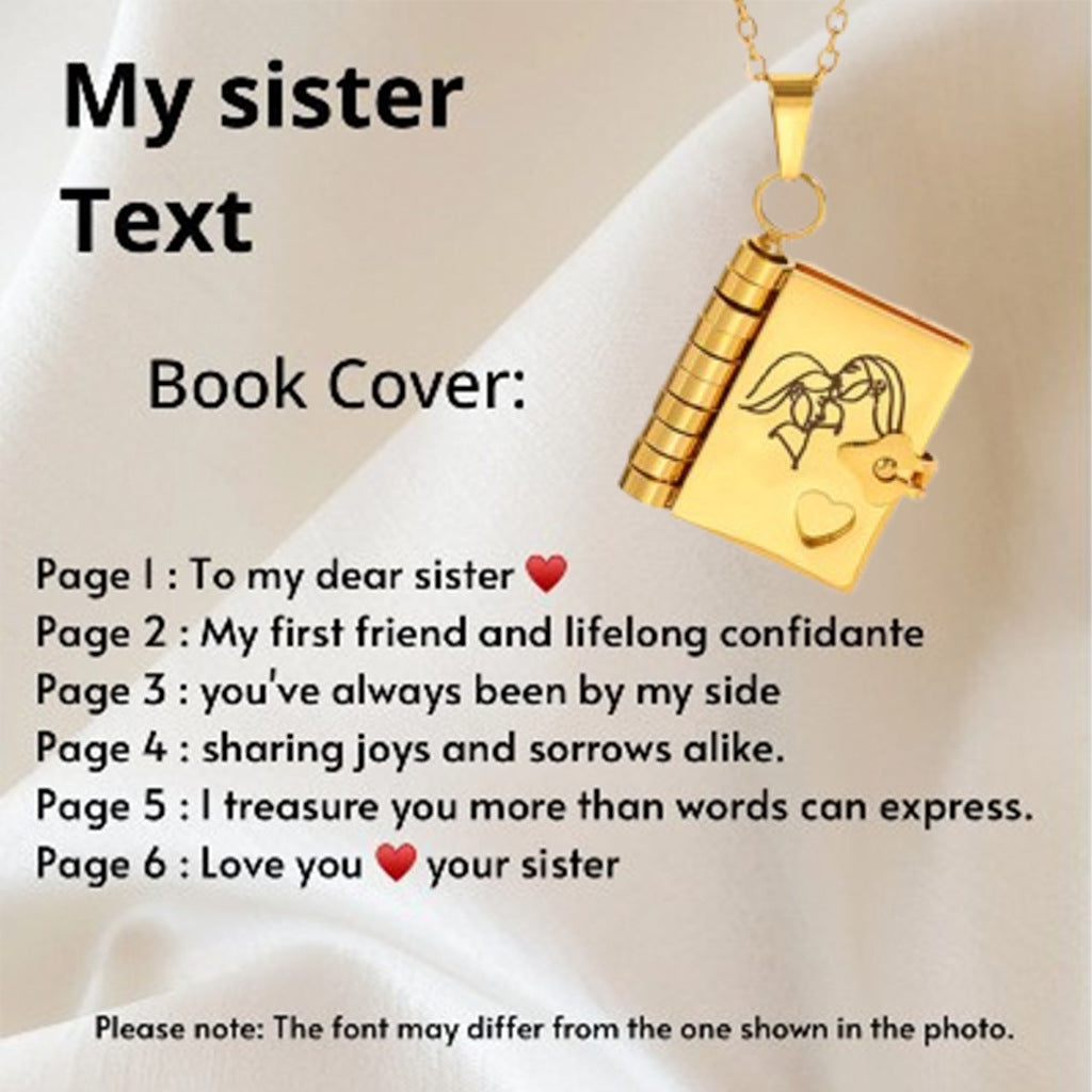 🎨 PROMOZIONE ULTIMO GIORNO - 50% DI SCONTO💜Collana con libro My Little Star per figlia, regalo di compleanno e laurea, gioielli d'amore