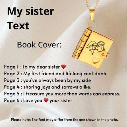 🎨 PROMOZIONE ULTIMO GIORNO - 50% DI SCONTO💜Collana con libro My Little Star per figlia, regalo di compleanno e laurea, gioielli d'amore