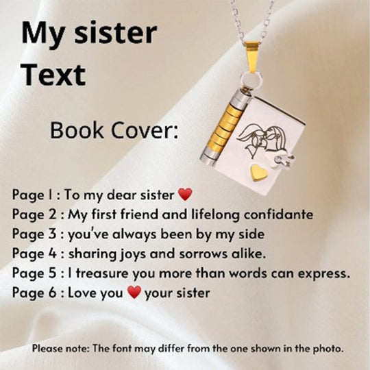 🎨 PROMOZIONE ULTIMO GIORNO - 50% DI SCONTO💜Collana con libro My Little Star per figlia, regalo di compleanno e laurea, gioielli d'amore