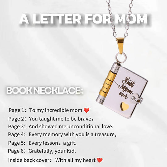 🎨 PROMOZIONE ULTIMO GIORNO - 50% DI SCONTO💜Collana con libro My Little Star per figlia, regalo di compleanno e laurea, gioielli d'amore
