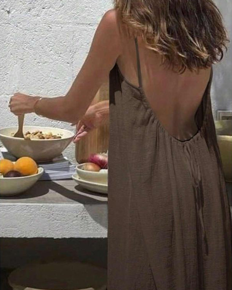 💃Women's Solid Color Cami Lounge Dress💕