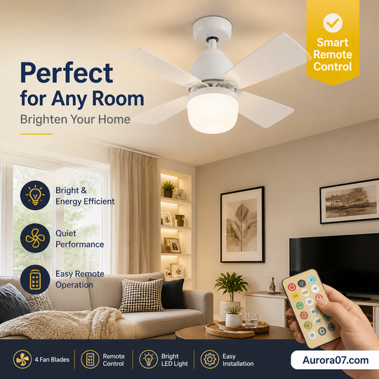🏆LAST DAY SALE 50% OFF🔥SmartBreez™ 40W LED Ceiling Fan Light – 20.5” Ultra-Quiet with Remote 🎯 | E27 + FREE B22 Adapter 🔌 | For Bedroom 😴, Kitchen 👩‍🍳 & Garage 🛠️ – UK Ready! 🇬🇧