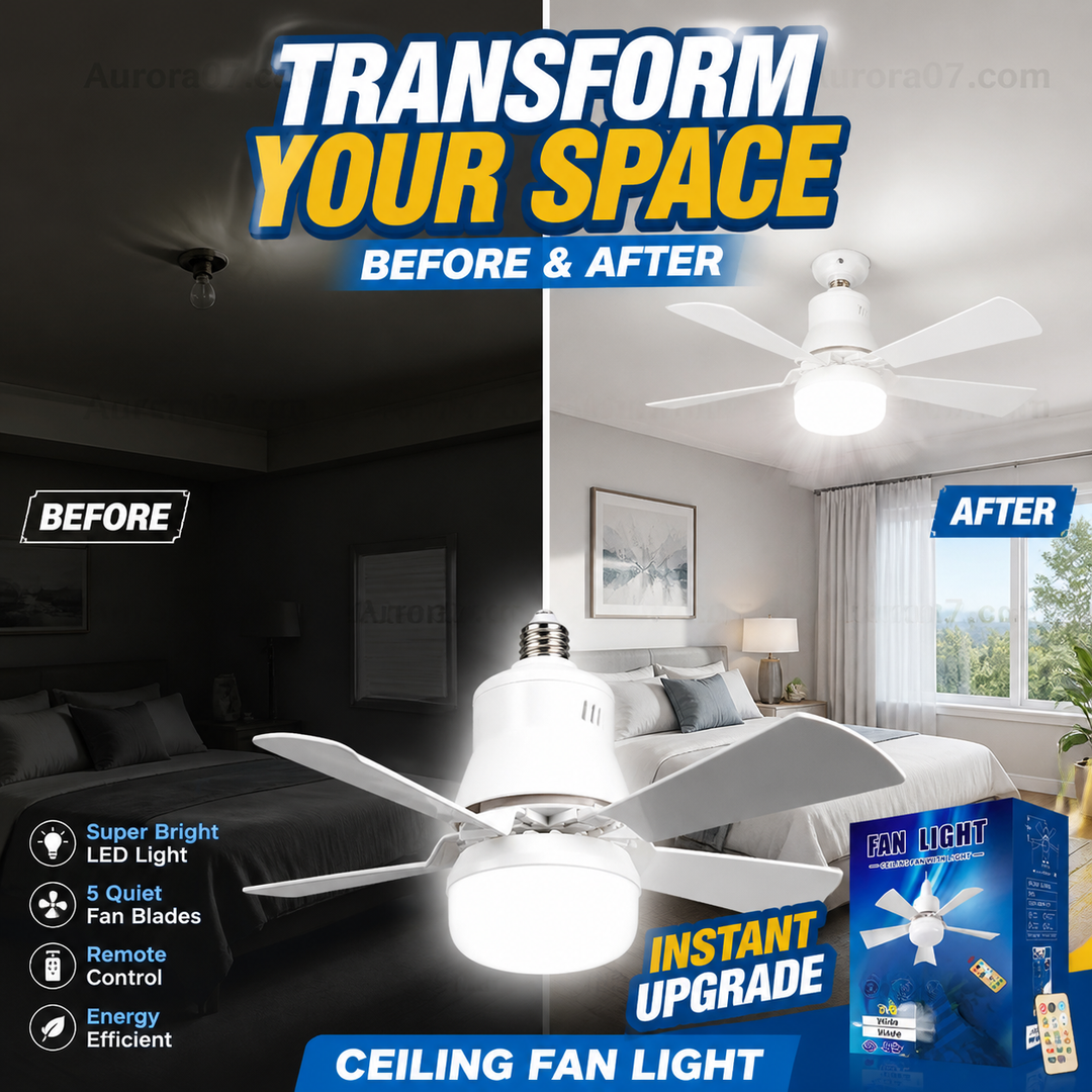 🏆LAST DAY SALE 50% OFF🔥SmartBreez™ 40W LED Ceiling Fan Light – 20.5” Ultra-Quiet with Remote 🎯 | E27 + FREE B22 Adapter 🔌 | For Bedroom 😴, Kitchen 👩‍🍳 & Garage 🛠️ – UK Ready! 🇬🇧