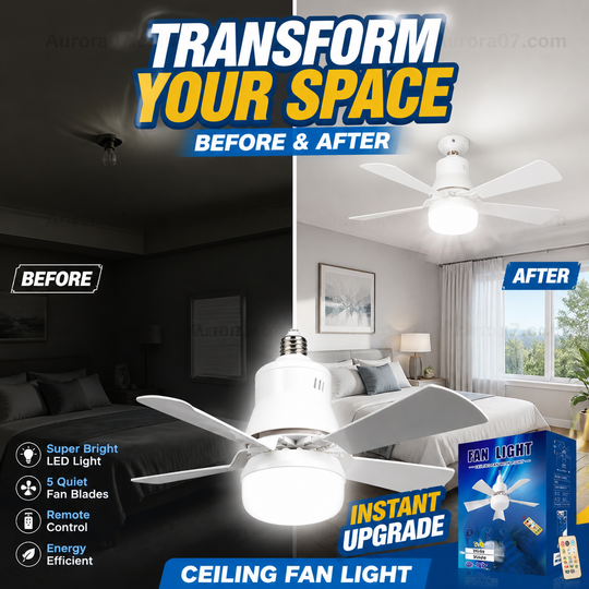 🏆LAST DAY SALE 50% OFF🔥SmartBreez™ 40W LED Ceiling Fan Light – 20.5” Ultra-Quiet with Remote 🎯 | E27 + FREE B22 Adapter 🔌 | For Bedroom 😴, Kitchen 👩‍🍳 & Garage 🛠️ – UK Ready! 🇬🇧