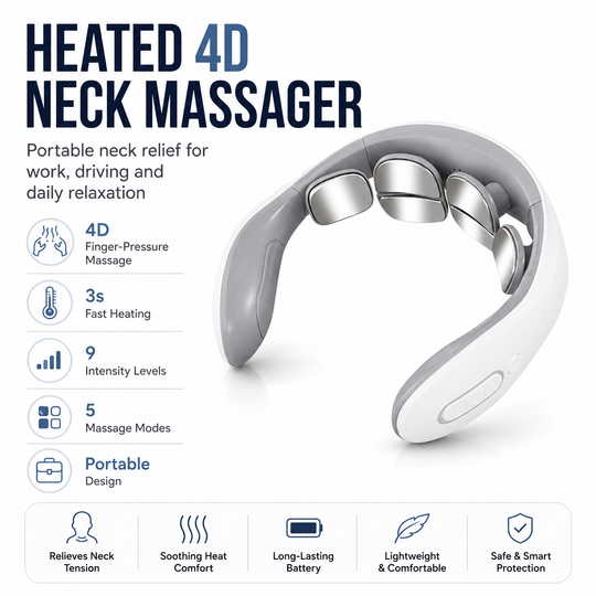 🔥Heated 4D Neck Massager / Portable 4D Neck Relaxer