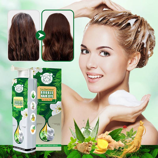 💕Pure Plant Extract For Grey Hair Color Bubble Dye