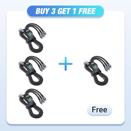 💥Ограничено време 50% попуста🔥⚡Провидни светлећи 3-у-1 кабл за супер брзо пуњење