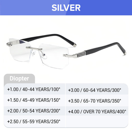 ✨Sapphire high hardness✨Anti blue progressive Far And Near Dual-Use Reading Glasses