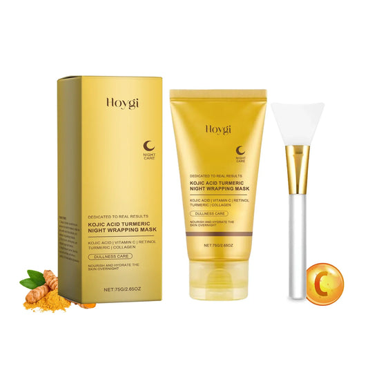 [medicubeOfficial]Kojic Acid Turmeric Night Wrapping Mask|Overnight Wrapping Mask,Morning Shed,Turmeric,Niacinamide,Vitamin C