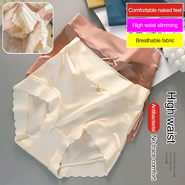 🔥HOT SALE🔥Satin ice Silk Seamless Tummy Control Panties