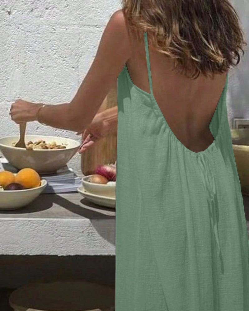 💃Women's Solid Color Cami Lounge Dress💕