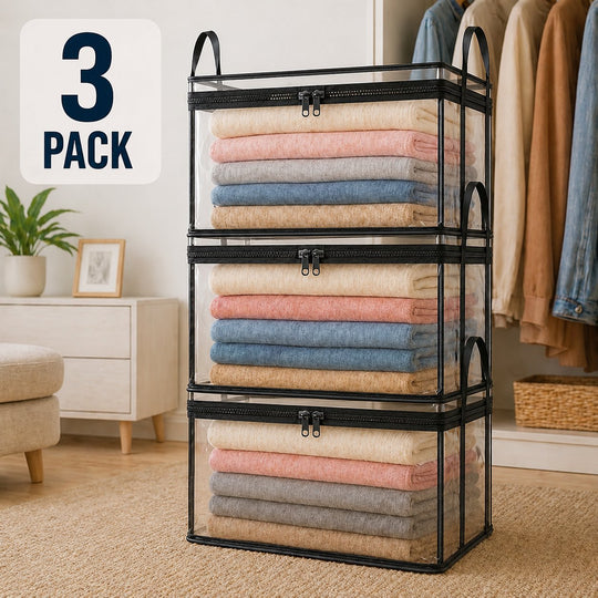 📦Large Heavy-Duty Thick Plastic Clear Storage Bag for Clothes, Moving & Storage