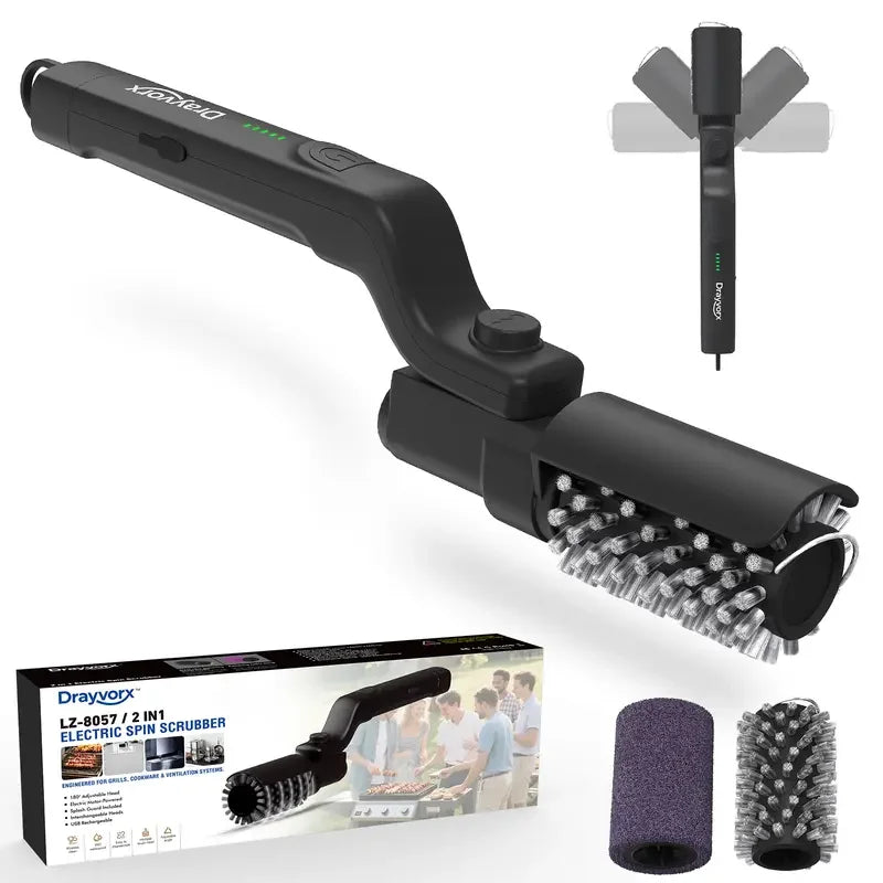 Electric BBQ Grill Brush Cordless and Rechargeable