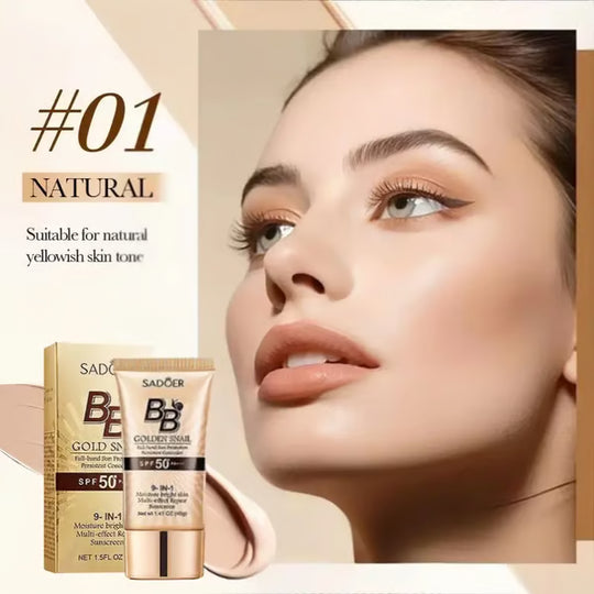 High-coverage waterproof snail BB cream