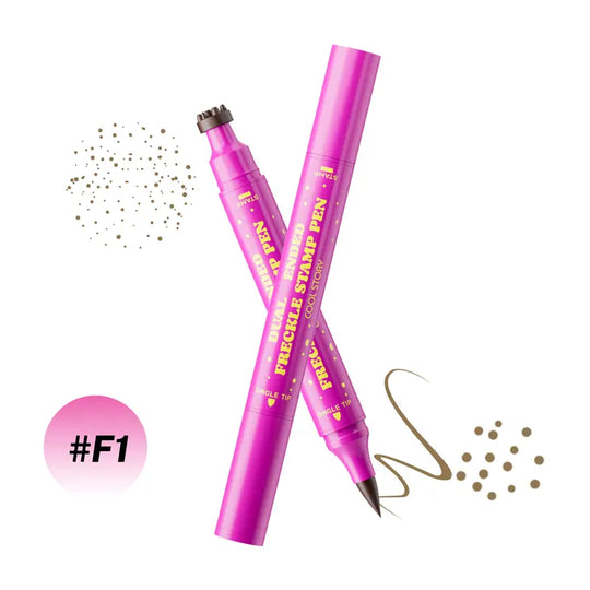 Waterproof Freckles Pen: Faux Freckle Stamp and Fine Tip Eyeliner for Realistic, Long-Lasting Freckles and Effortless Makeup, Perfect for Daily Wear and Cosplay