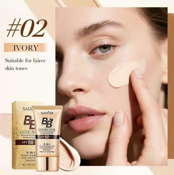 High-coverage waterproof snail BB cream