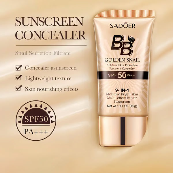 High-coverage waterproof snail BB cream