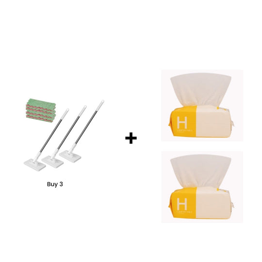 💦Hot Sale🧹Disposable Dust Mop with 4 Reusable Cloths