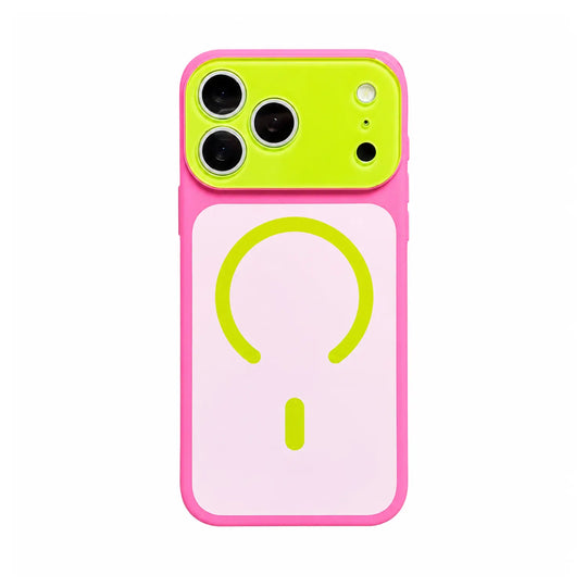 95K+ SOLD!Dopamine Color Block MagSafe Case – Ultra-Slim Matte Hard PC Cover for iPhone 17 Pro Max