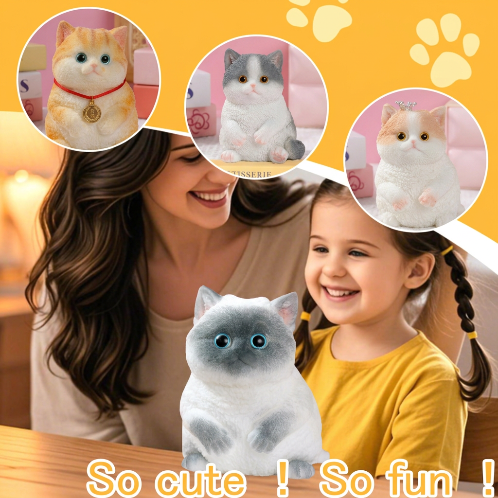 🔥Soft and Cuddly Cat – Stress-Relief Squeezable Toy