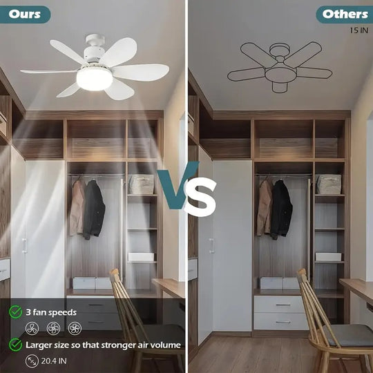 ⏰LAST DAY SALE 49% OFF🔥SmartBreez™ 40W LED Ceiling Fan Light – 20.5” Ultra-Quiet with Remote 🎯 | E27 + FREE B22 Adapter 🔌 | For Bedroom 😴, Kitchen 👩‍🍳 & Garage 🛠️ – UK Ready! 🇬🇧