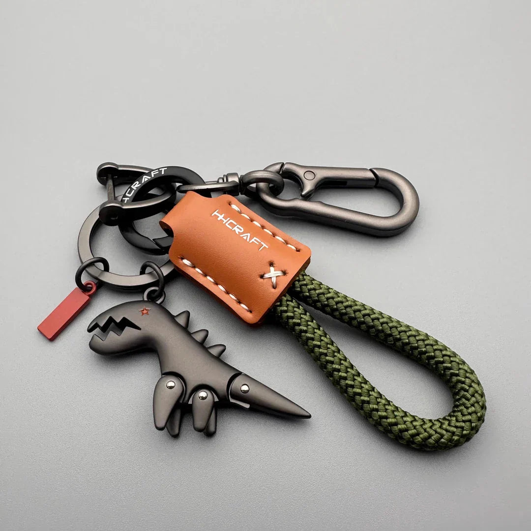 🎅Ziemassvētku izpārdošana🎄PĀRDOTS VAIRĀK NEKĀ 50 000! 🎁✨Alumīnija sakausējuma dinozaura piekariņš ar rokām austu rokassprādzi